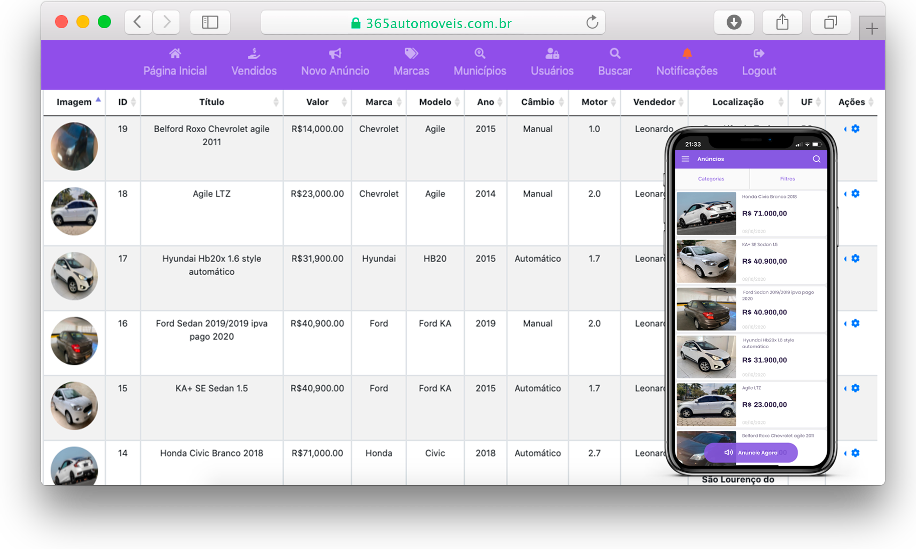 365automoveis projeto